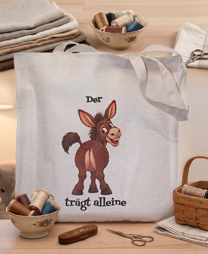 Einkaufstasche esel der - einkaufstasche,